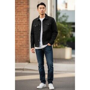 Free Country Men's Large Black Full Zip Jacket